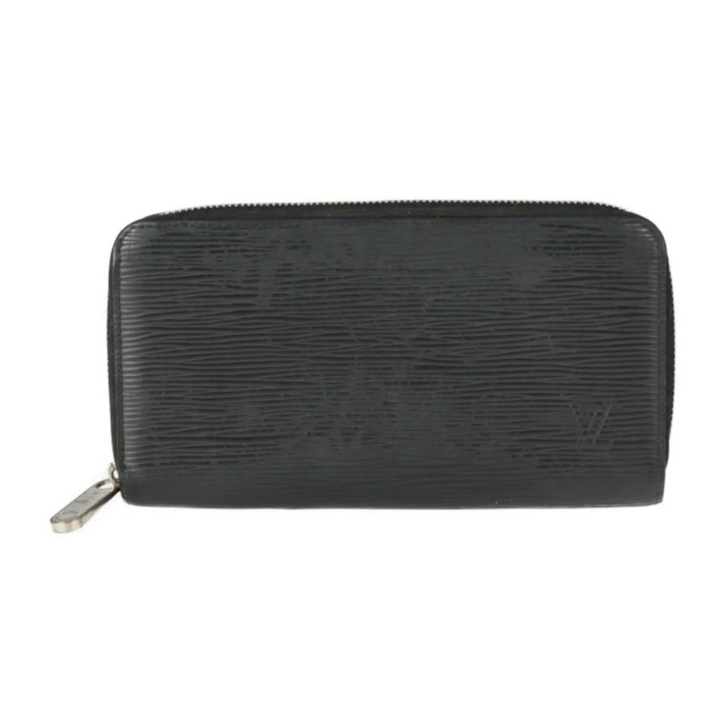 Pre-Owned   Louis Vuitton Zippy Wallet Long  Epi Leather Black Silver Hardware Round Zipper (Good)