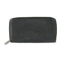 Pre-Owned   Louis Vuitton Zippy Wallet Long  Epi Leather Black Silver Hardware Round Zipper (Good)