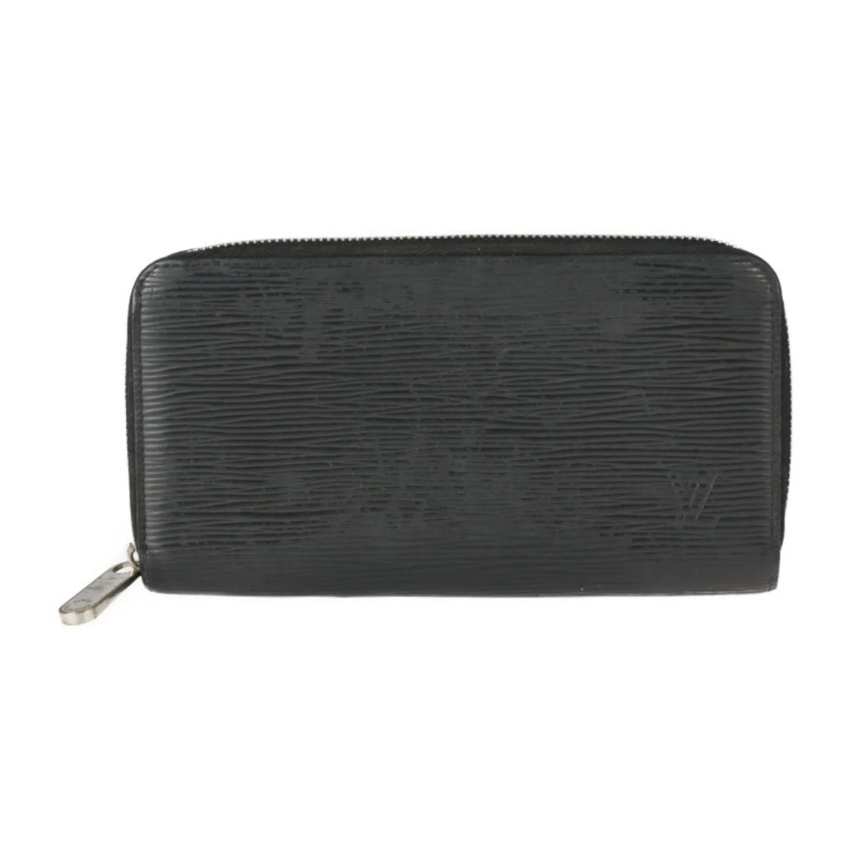 Pre-Owned   Louis Vuitton Zippy Wallet Long  Epi Leather Black Silver Hardware Round Zipper (Good)