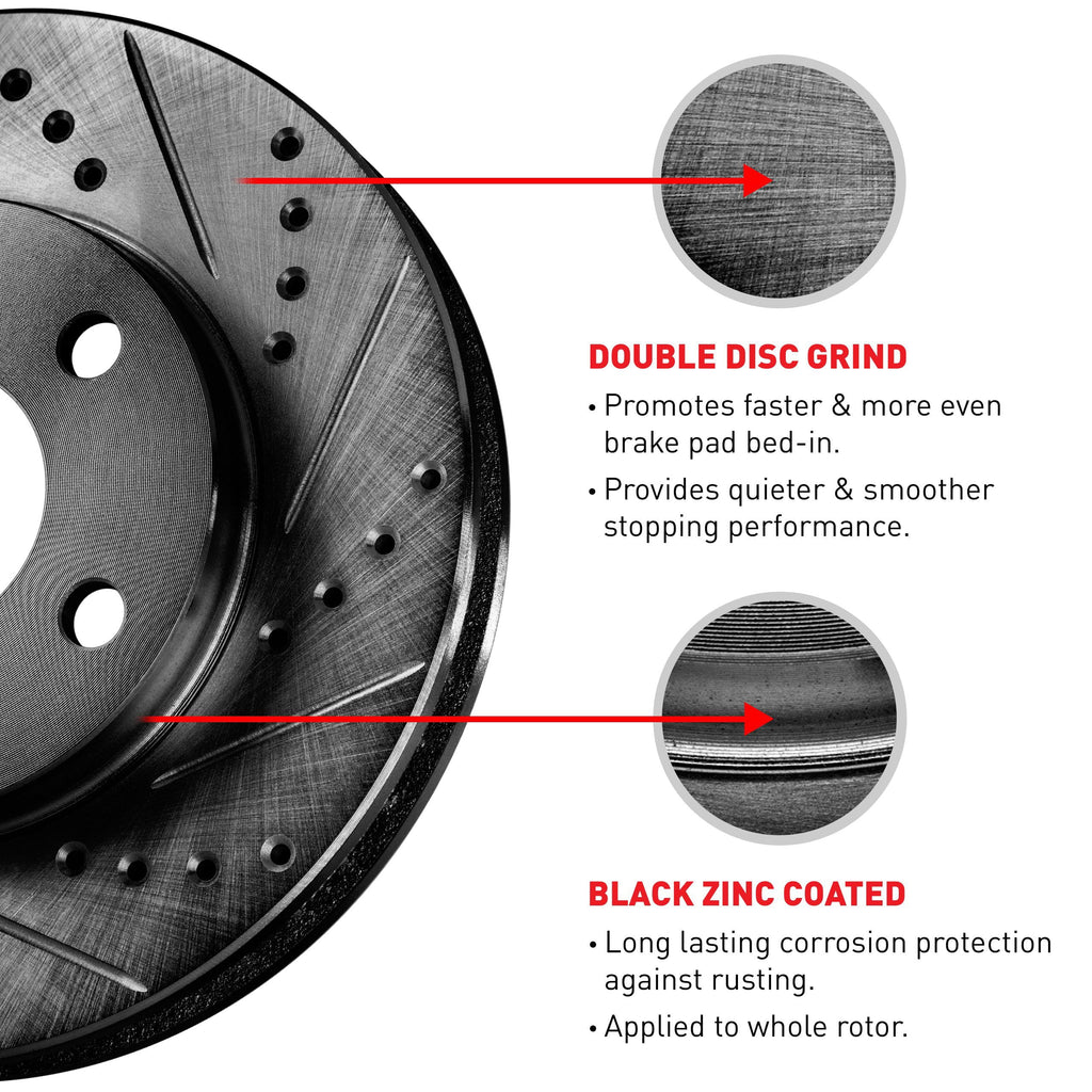Concepts Whpn2 54245  Concepts Brake Rotor / Black Fits select: 2012  , 2013-2018