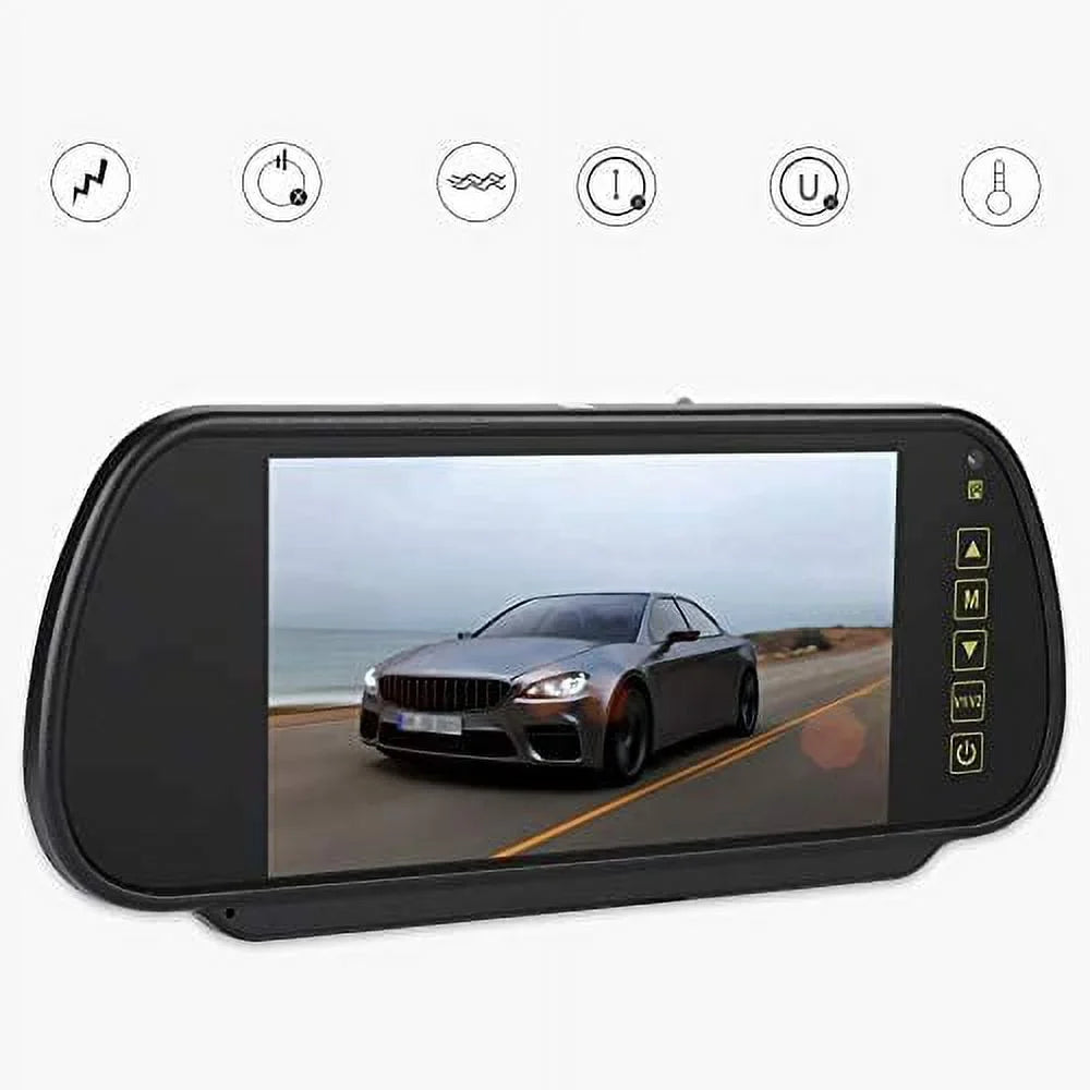 Bileeko Car Rear View Mirror 7 Inch  Vehicle Monitor Screen for Parking