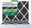 Filterbuy 14x20x1  8 Odor Eliminator Pleated   Furnace Air Filters with Activated Carbon (5-Pack)