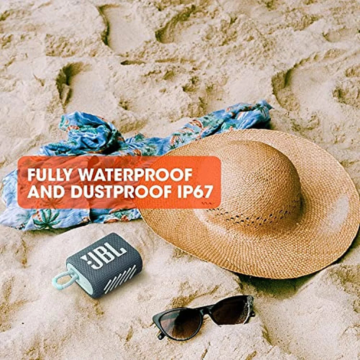 Restored  Go 3 Portable Waterproof & Dustproof  Outdoor Wireless Bluetooth Speaker (Blue) (Refurbished)