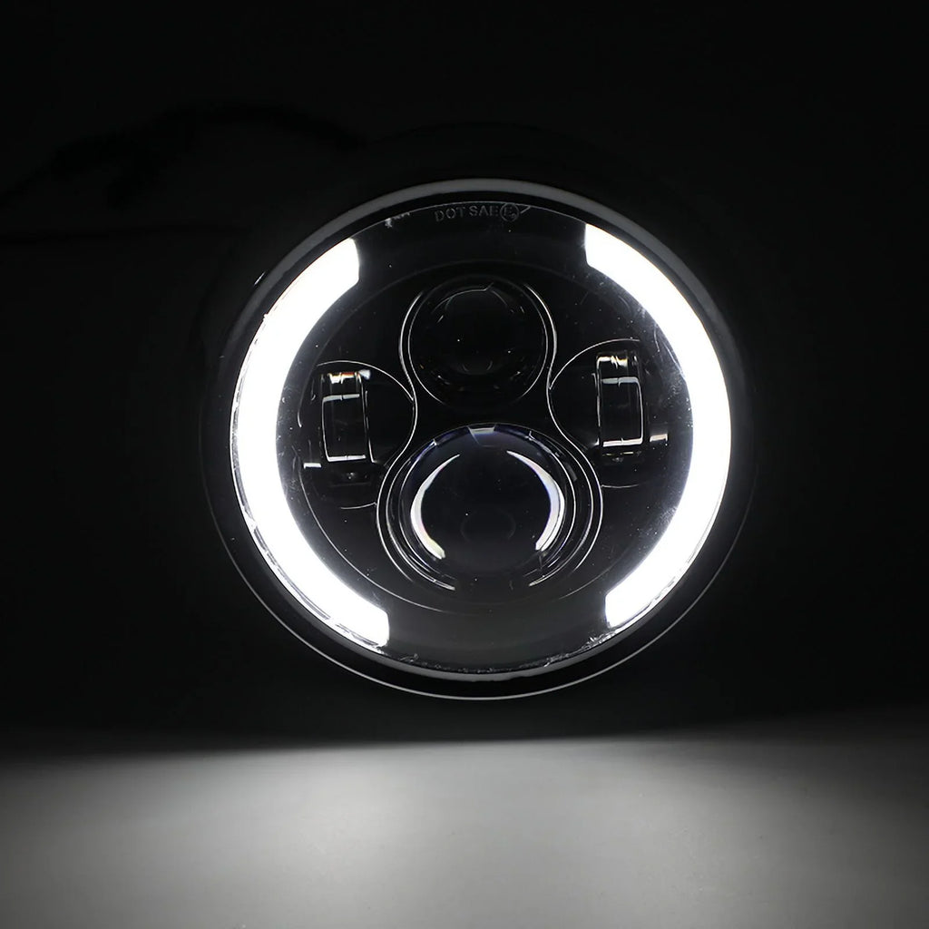 7 Inch  Headlight Hi/Lo Fog Driving  for Motorcycle Dyna Cafe Racer Bobber