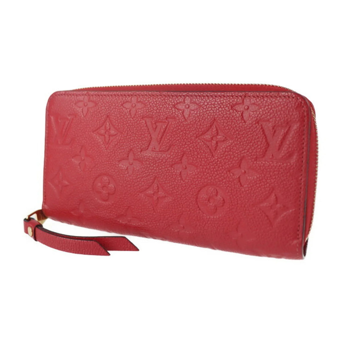 Pre-Owned   Louis Vuitton Zippy Wallet Long  Monogram Implant Cerise Zip Around Round Zipper (Good)