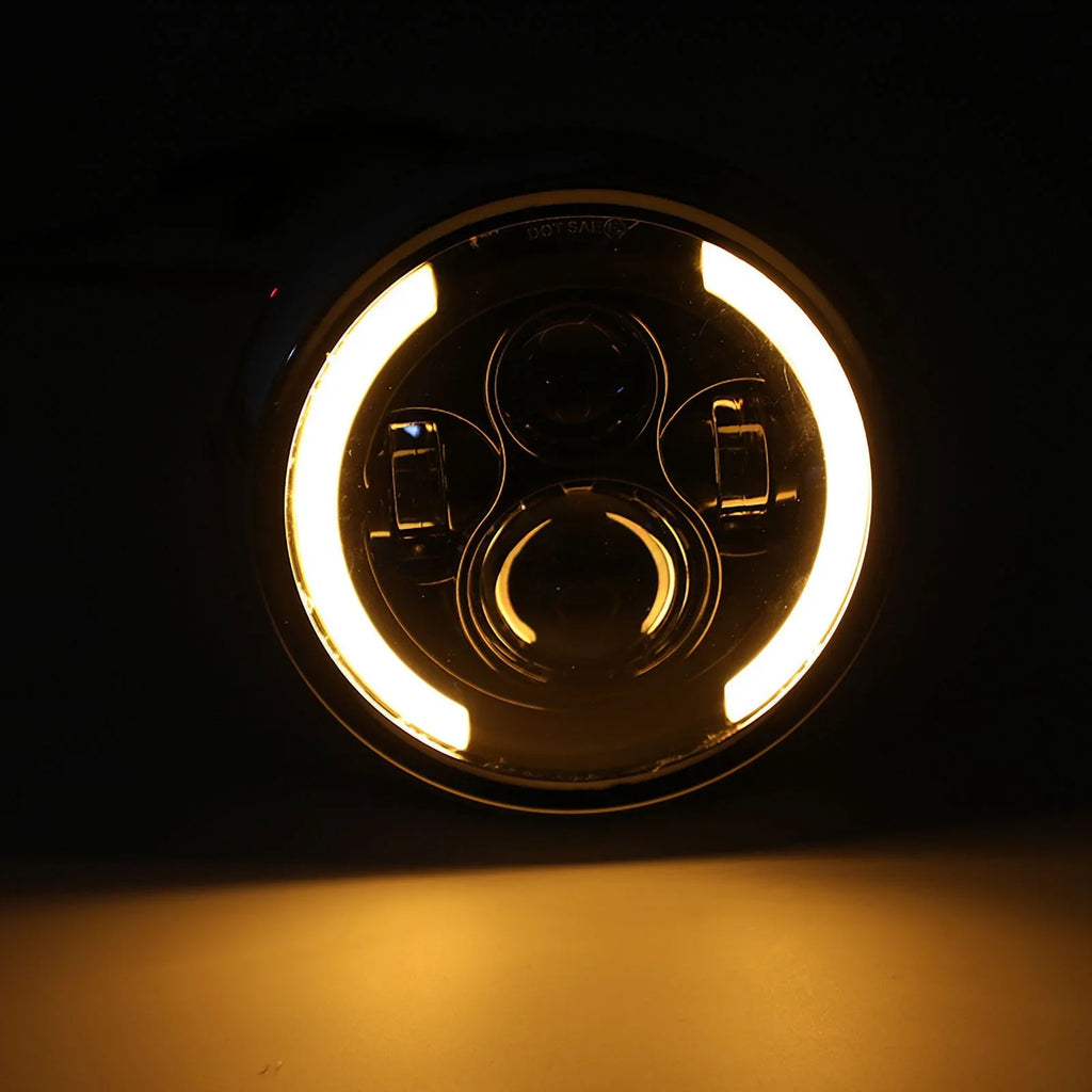 7 Inch  Headlight Hi/Lo Fog Driving  for Motorcycle Dyna Cafe Racer Bobber
