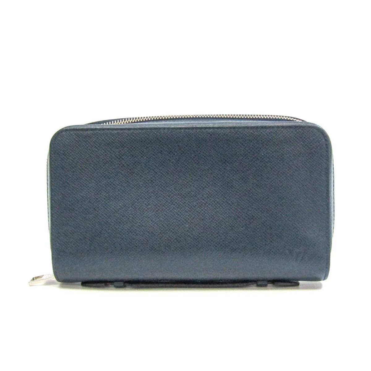 Pre-Owned Louis Vuitton Taiga Zippy   Men's Taiga Leather Long Wallet (bi-fold) Navy Blue (Good)