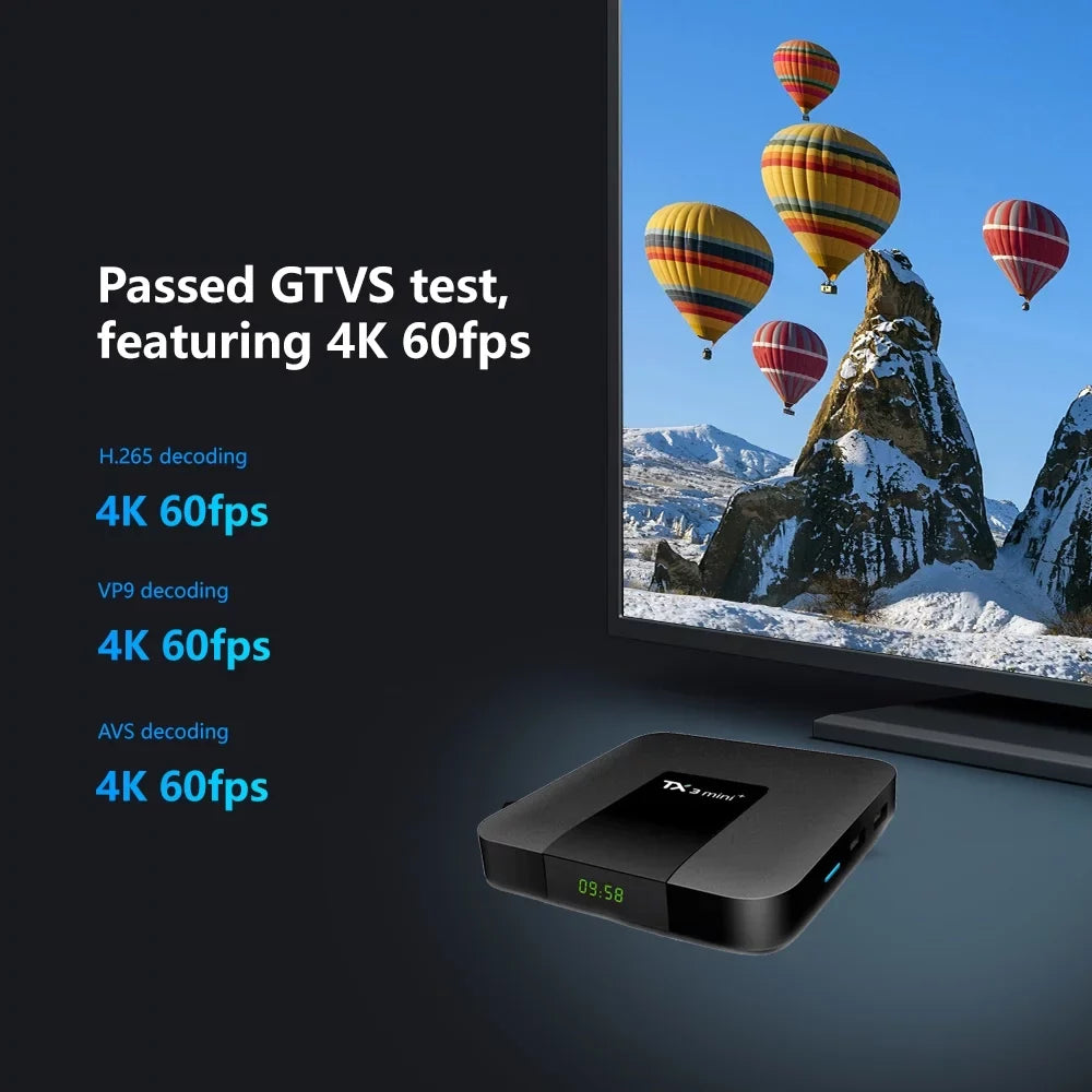 Android 11.0  Box  Mini Plus Amlogic  Quad Core  4GB  32GB Dual WiFi 2.4G/5.8G .2 4K 6K  Home Smart Media Player Tanix Set top Box