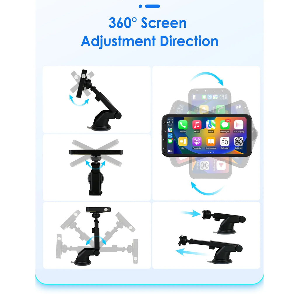 Ossuret 6.25" Touchscreen Bluetooth 360° Adjustable Car Stereo Radio Receiver  Navigation Audio With Wireless Apple Carplay Android Auto Support Backup Camera