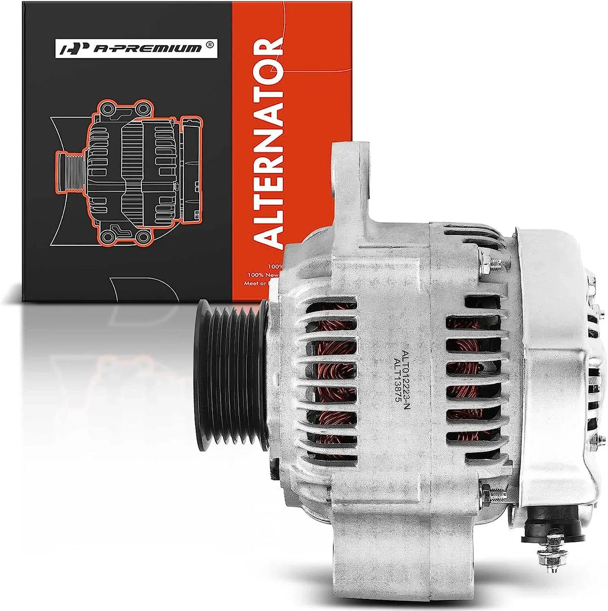 '-Premium Alternator Compatible with Isuzu Trooper 2000-2002 & Acura  1999,  3.5L, 90Amp 12Volt  6-Groove Clutch Pulley