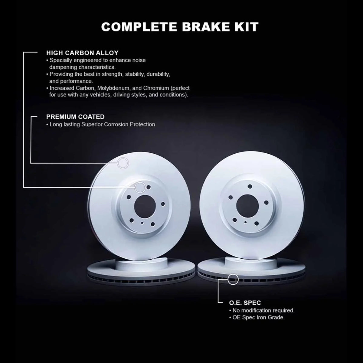 Concepts Wdpn2 74014  Concepts Brake Rotor Carbon Coated Fits select: 2011-2014   , 2013