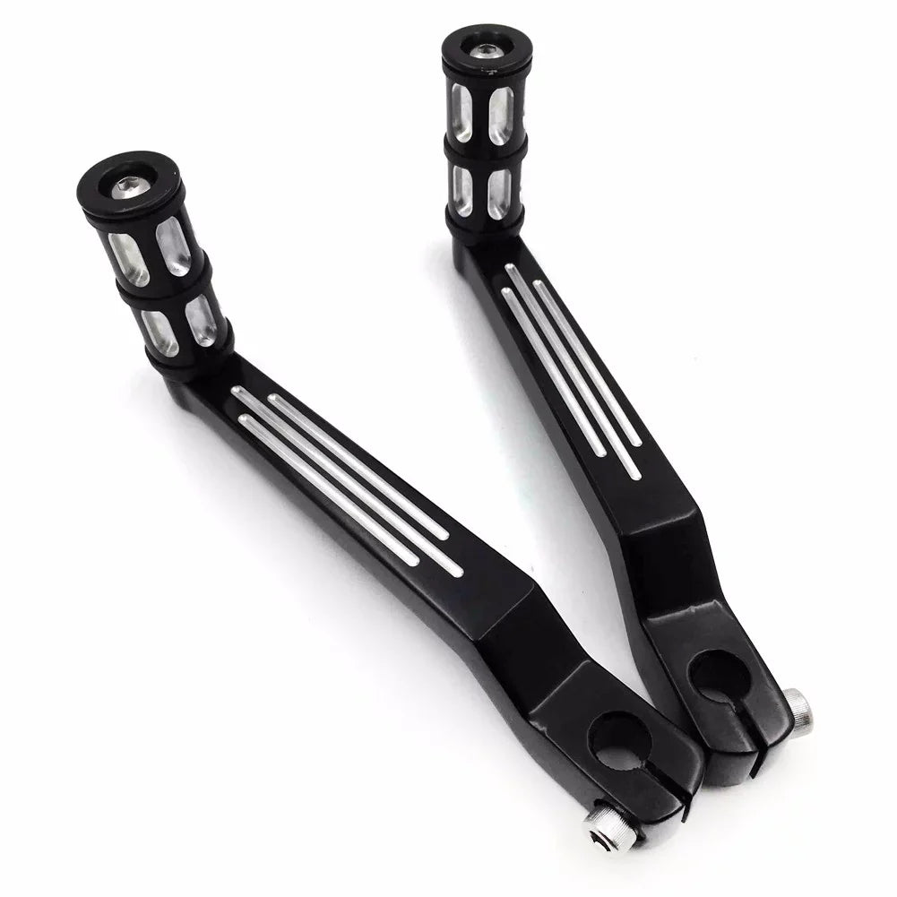 '- Style 009C- Black Aluminum Heel Toe Shift Levers w/ Shifter Pegs For Harley Davidson Electra Glide 1988 and later
