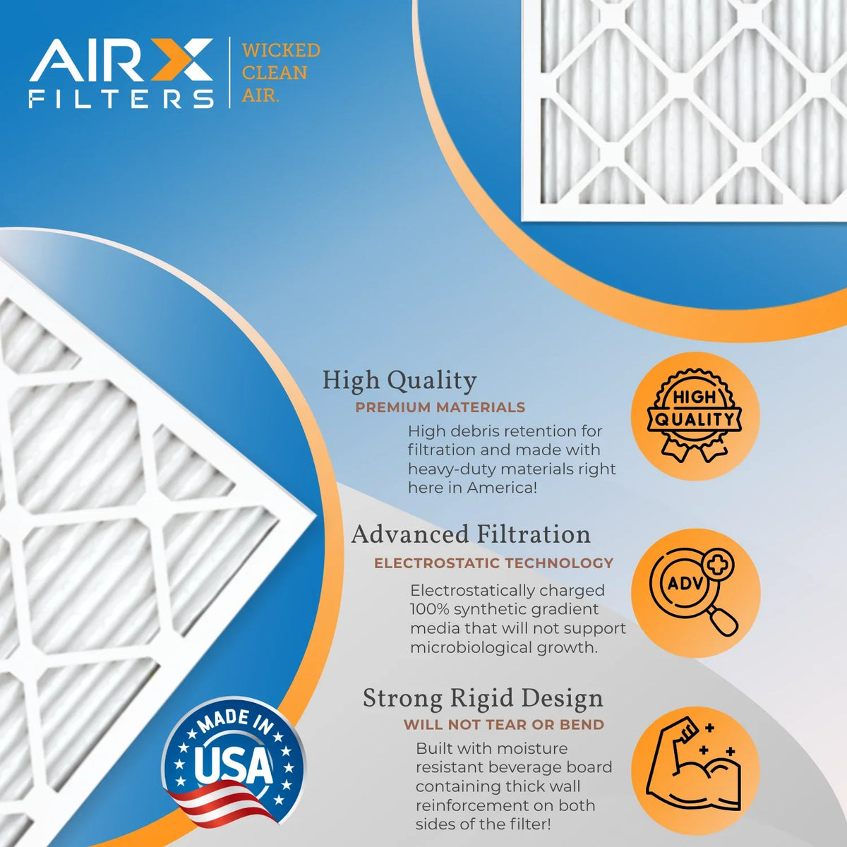 16x24x1 Air Filter  11 Comparable to  1000,  1200 &  7 Electrostatic Pleated Air Conditioner Filter 4 Pack  Premium  Made 16x24x1 Furnace Filters by     .