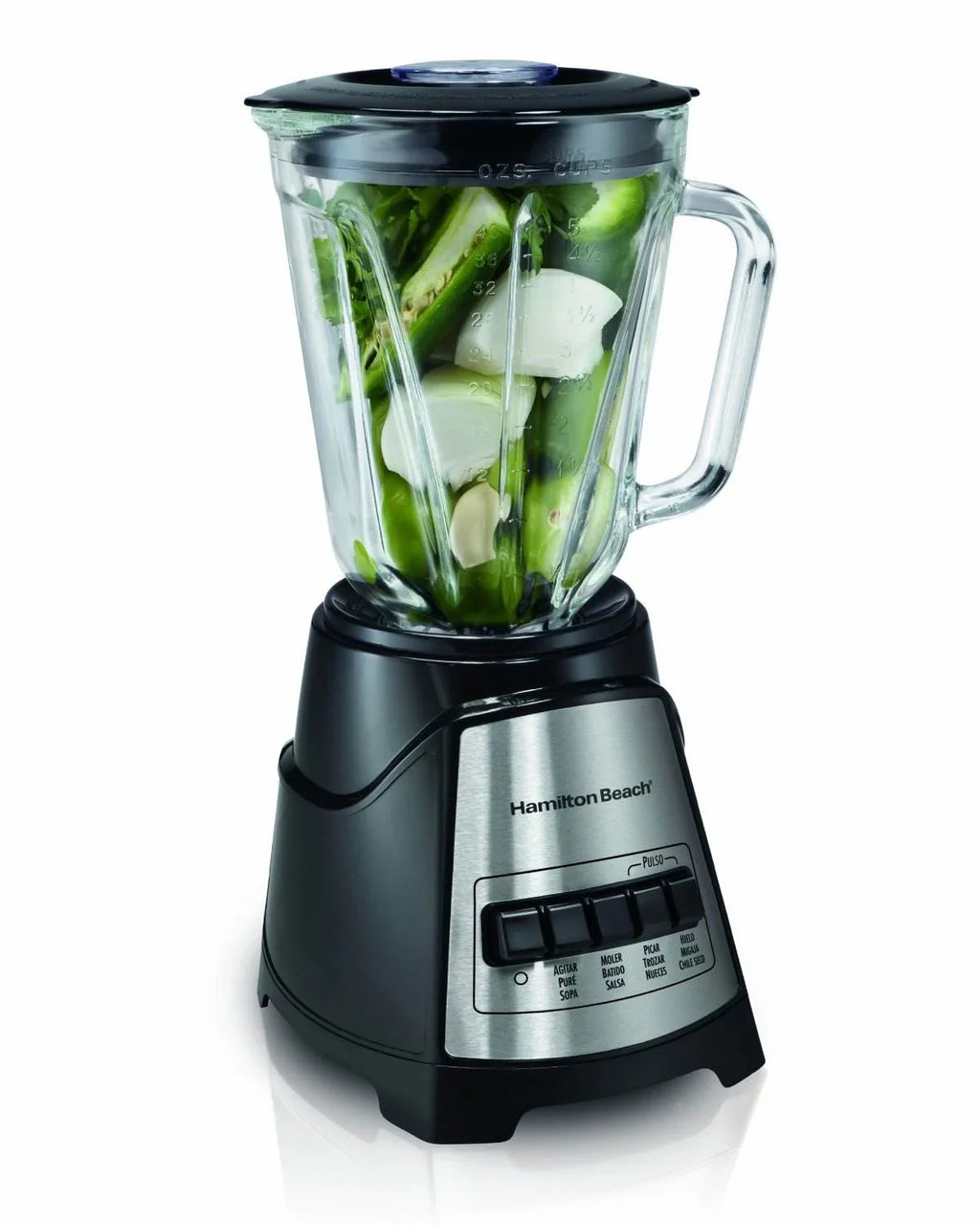 Hamilton Beach Power Elite Multi-Function Blender with Mess Free 40 oz. Glass Jar, 700 Watts, Black, 58148A