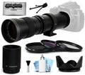 420mm-1600mm f8.3  Telephoto Lens Bundle for Canon  7D 6D 5D Mark   2 3