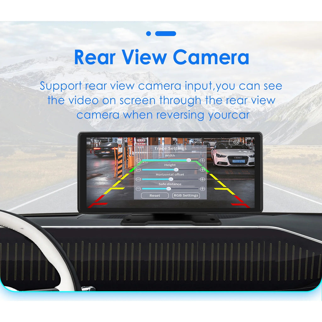 10.26" Touchscreen Apple Carplay Android Auto  Car Radio Stereo Head Unit 360° Adjustable Bluetooth Mirror Link  Navigation Player