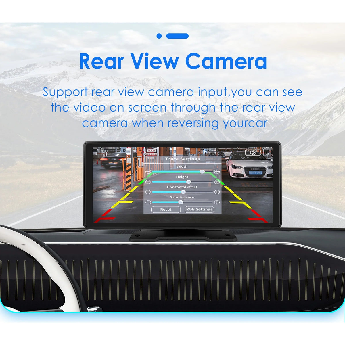 10.26" Touchscreen Apple Carplay Android Auto  Car Radio Stereo Head Unit 360° Adjustable Bluetooth Mirror Link  Navigation Player