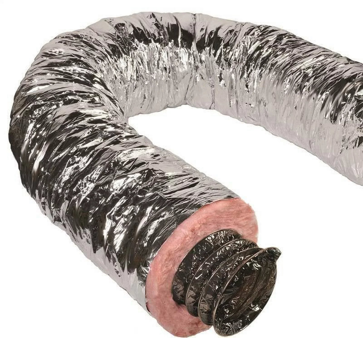 14" Silver or Grey Flex QuietFlex Insulated Flexible Duct  25'