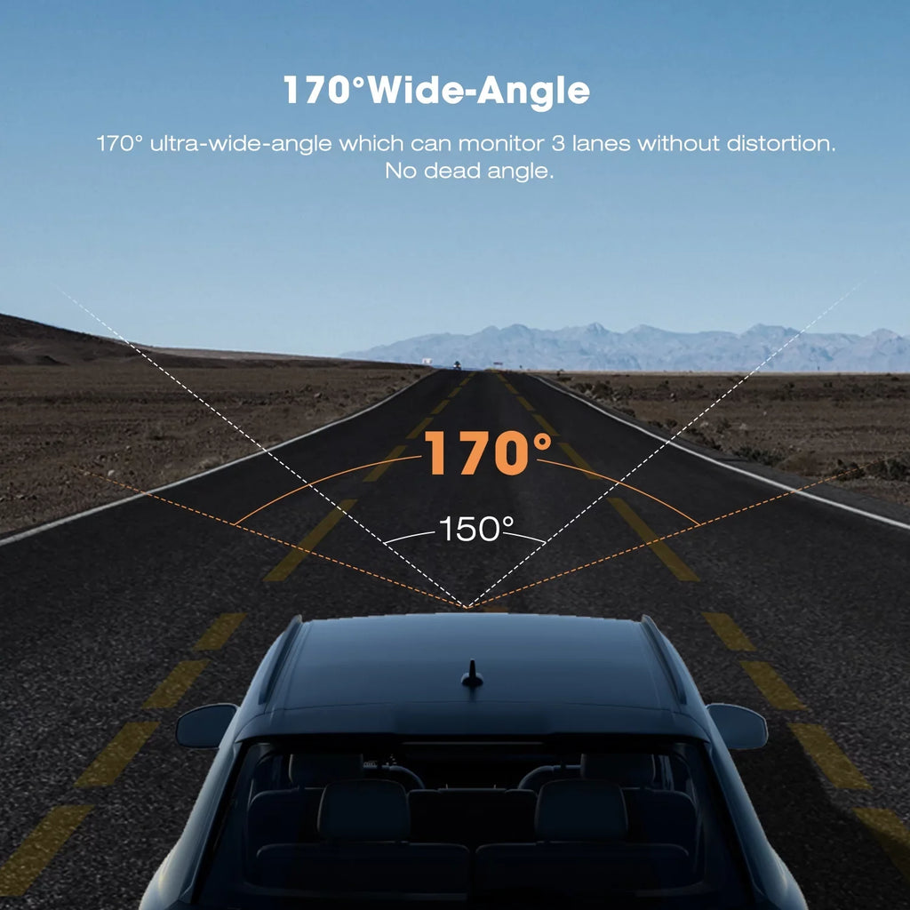 Dash Cam,4K Dash Cam Front 2"  Screen Car Camera with , 170° Wide Angle, , Night Vision, Parking Mode, -Sensor