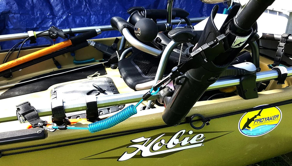 Dual Strap, Fishing Rod, Paddle or Stakeout Pole for Hobie -Rail or Boat Rails