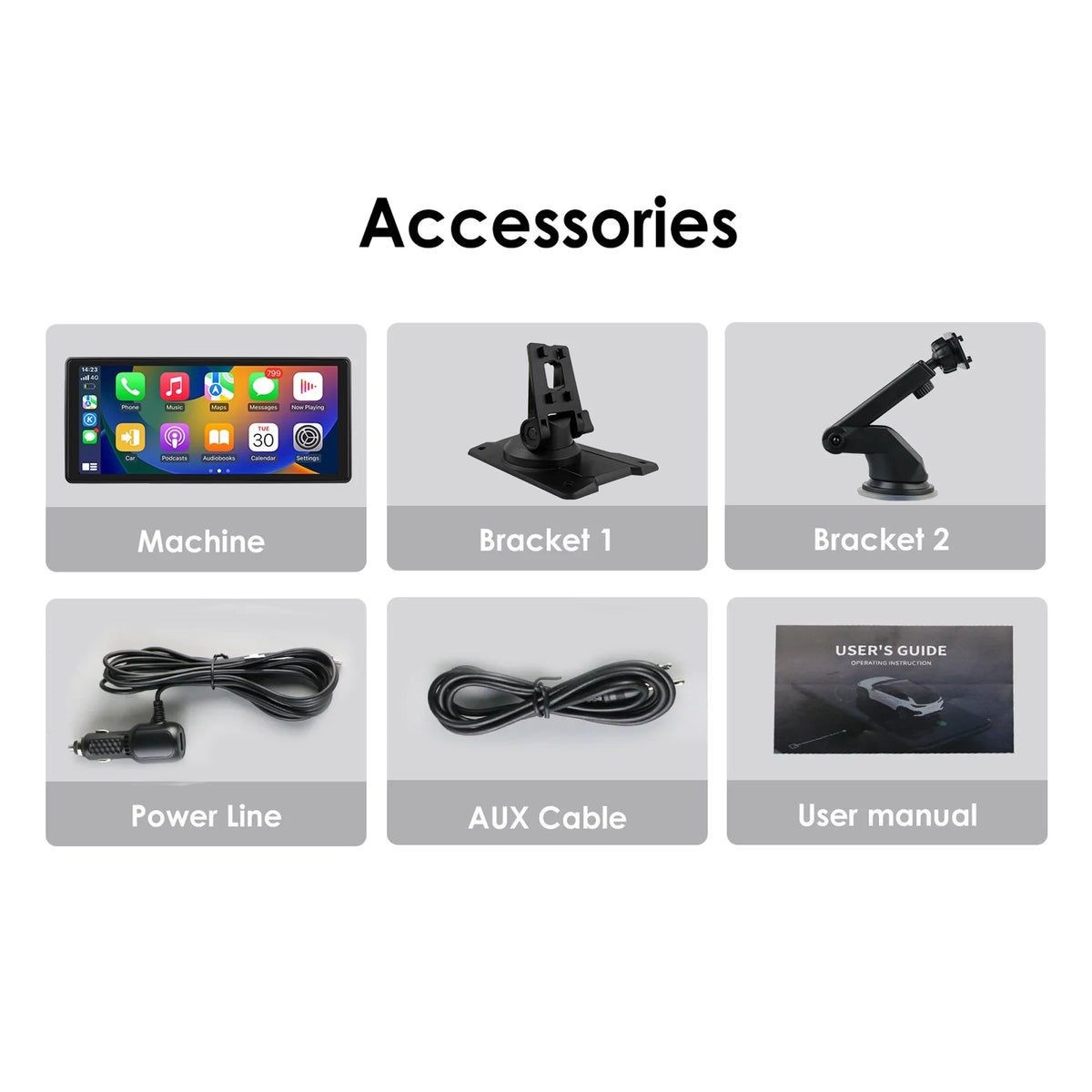10.26" Touchscreen Apple Carplay Android Auto  Car Radio Stereo Head Unit 360° Adjustable Bluetooth Mirror Link  Navigation Player