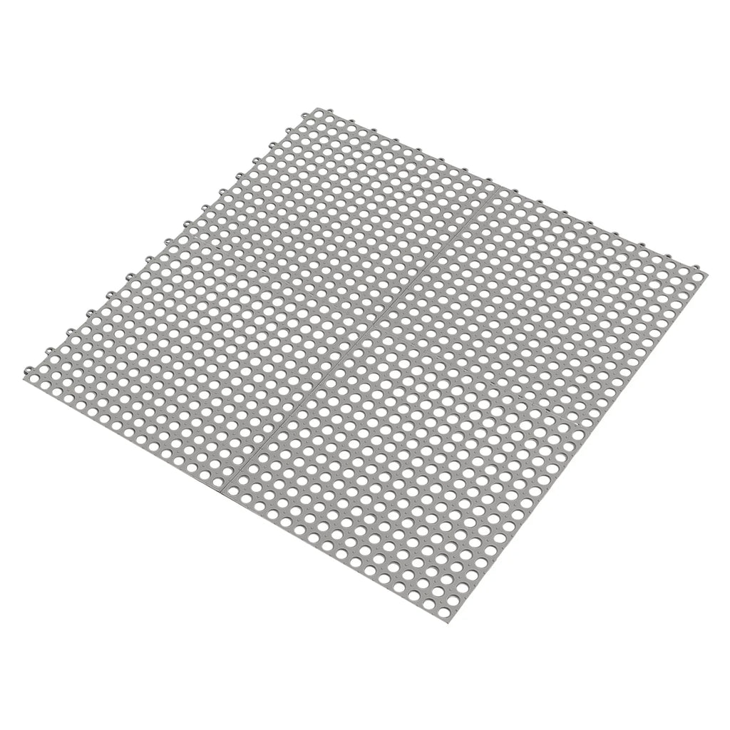 24PCs 11.8*11.8" Interlocking Nonslip Bath Mat,Soft Gray  Shower Floor Mat with Drainage Holes for Bathroom, Kitchen, Pool