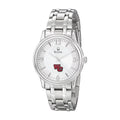 Men's Bulova  Silver Washington College Shoremen Stainless Steel Quartz Watch