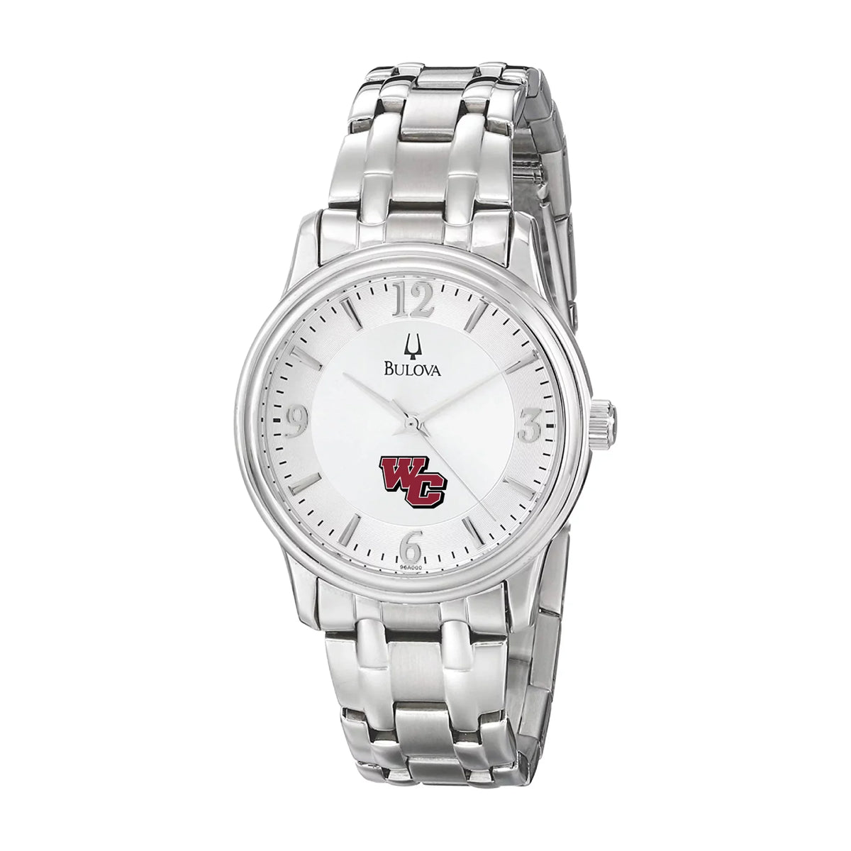 Men's Bulova  Silver Washington College Shoremen Stainless Steel Quartz Watch