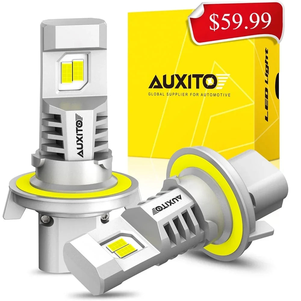 2024 Upgraded  9008  Headlight Bulbs, 800% Super Bright,6500K White Wireless   Bulbs, 9008 Headlight Bulb with Fan, 2PCS